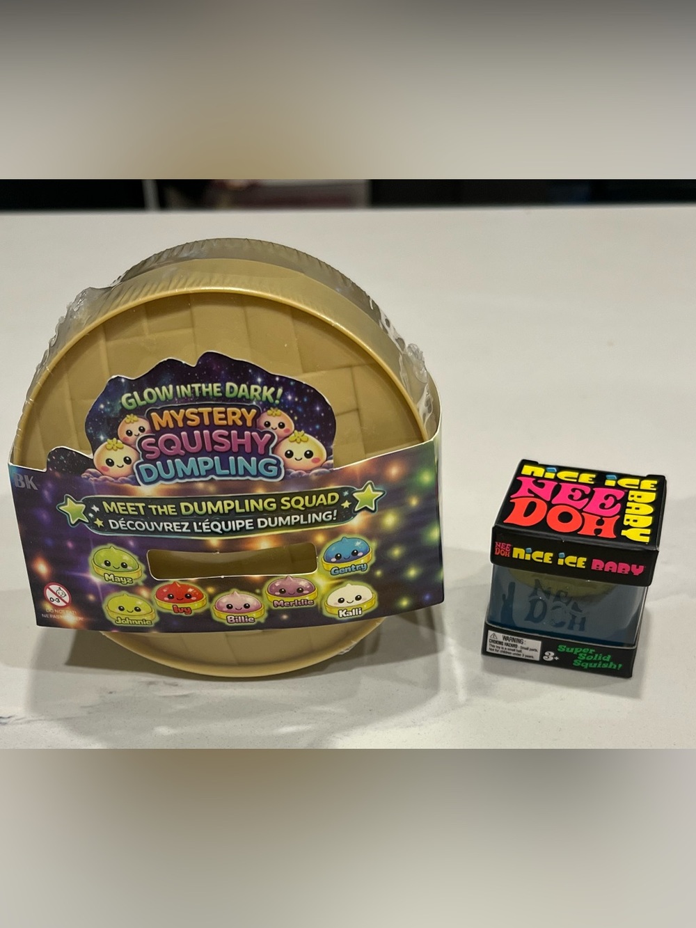Nee Doh Nice Ice Baby & Glow in the Dark Mystery Squishy Dumpling
